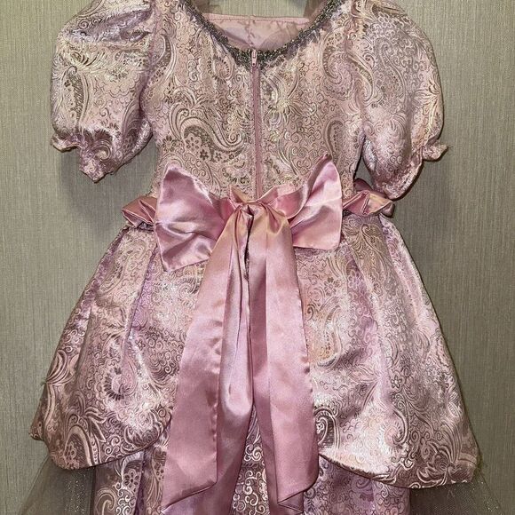 Girls Sz 6 Wishcraft Pink Formal Princess Dress Renassaince Gown Style Fancy - Picture 7 of 9